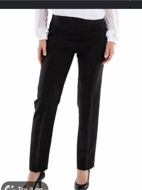 Burberry Black Women's Straight-Leg Dress Trousers